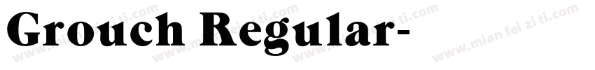 Grouch Regular字体转换